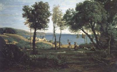 Jean Baptiste Camille  Corot Site des environs de Naple (mk11) oil painting image